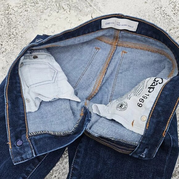 Gap Girls Jeans True Skinny Ankle Blue Denim Jeans Size 27R - Picture 9 of 9